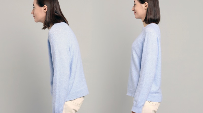 背中が張る　猫背