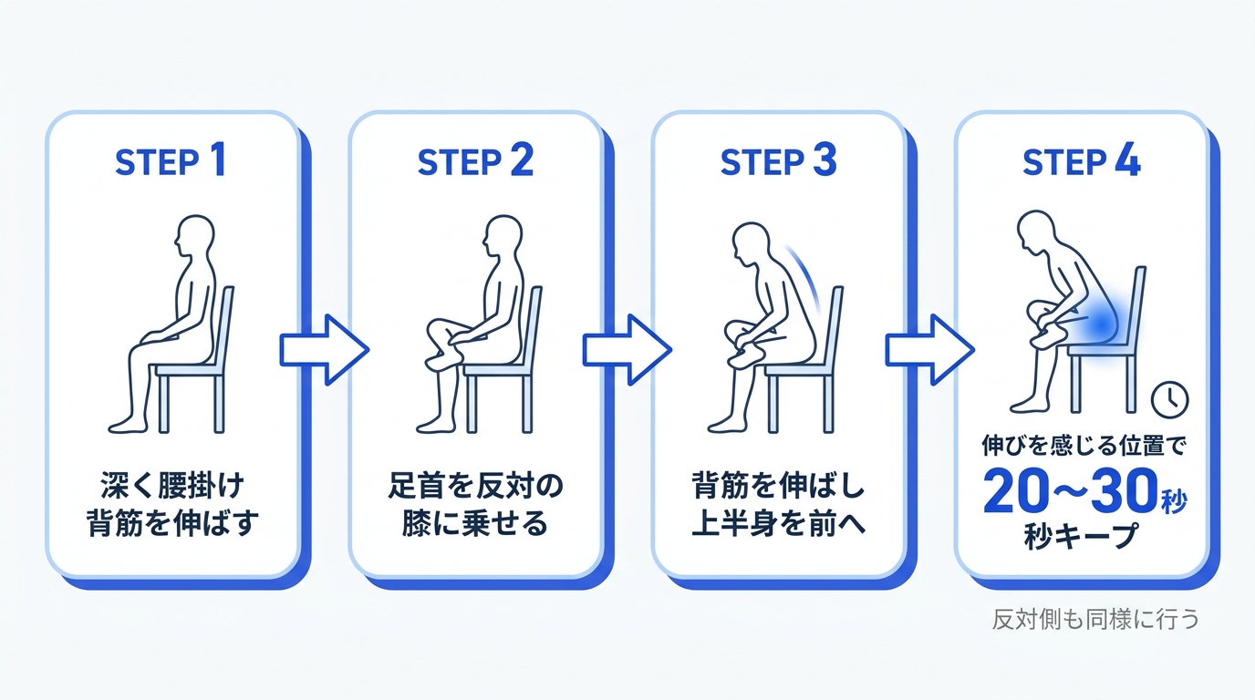 お尻のストレッチ