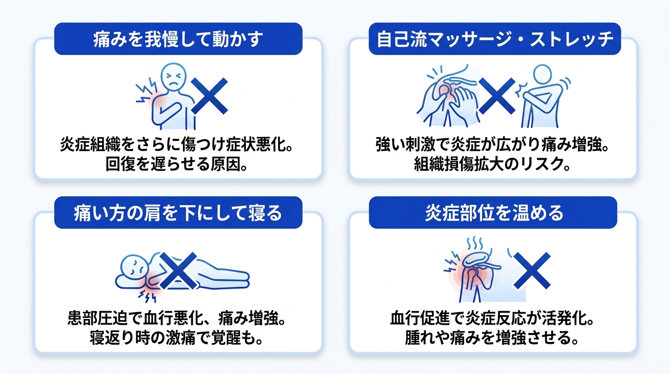 五十肩　やってはいけないこと
