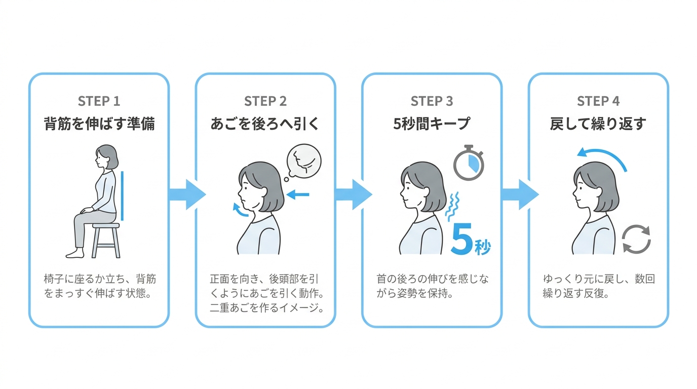 ストレートネック　ストレッチ