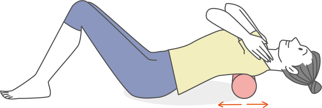 背中　ほぐす　筋膜リリース　フォームローラー